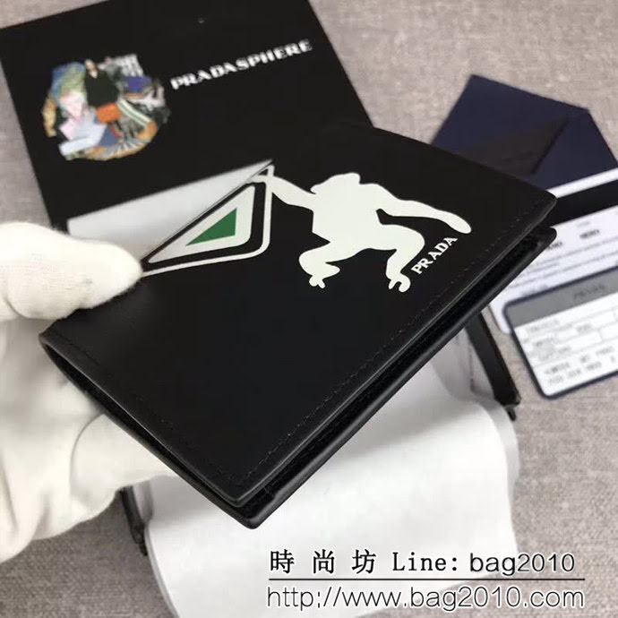 PRADA普拉達 官網同步 最新款 女士印花皮革錢夾 1MV204 DD1830